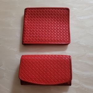 Wallet and key holder set  - genuine leather